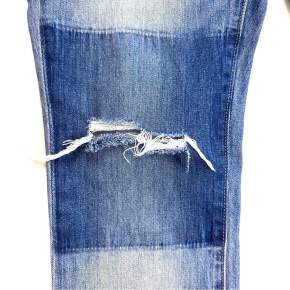 J Crew Slim Broken In Boyfriend distressed colorblock stretch jean sz 27P petite - Picture 6 of 16